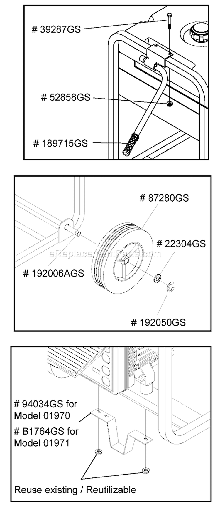 Page B Diagram and Parts List for 1971-0  Briggs and Stratton Generator